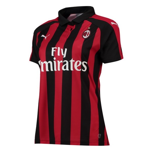 AC Milan Trikot Heim Damen 2018-19 Rote Schwarz Fussballtrikots Günstig